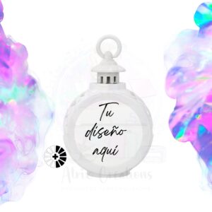 Farol Navideño personalizado Blanco