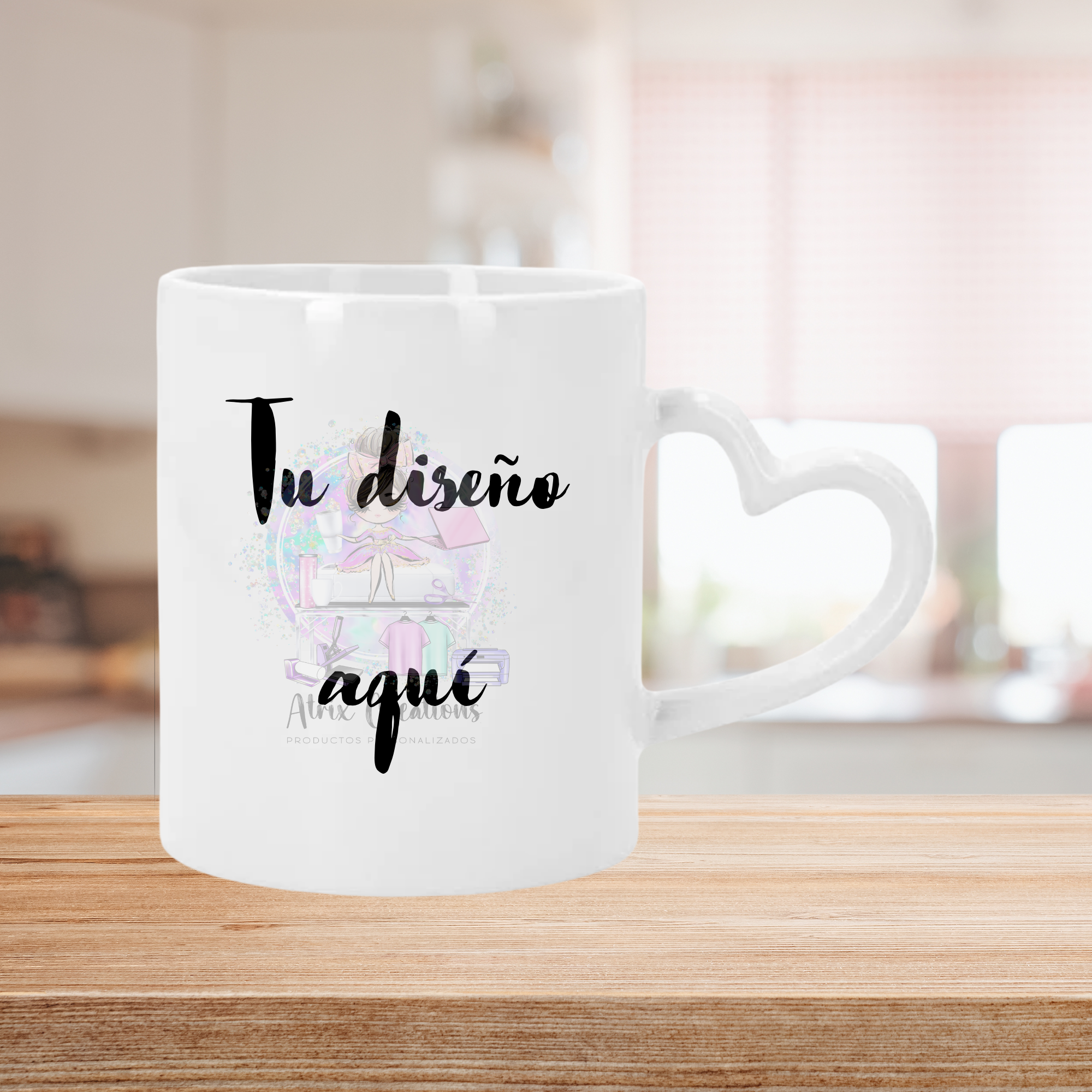 Taza con asa de corazón