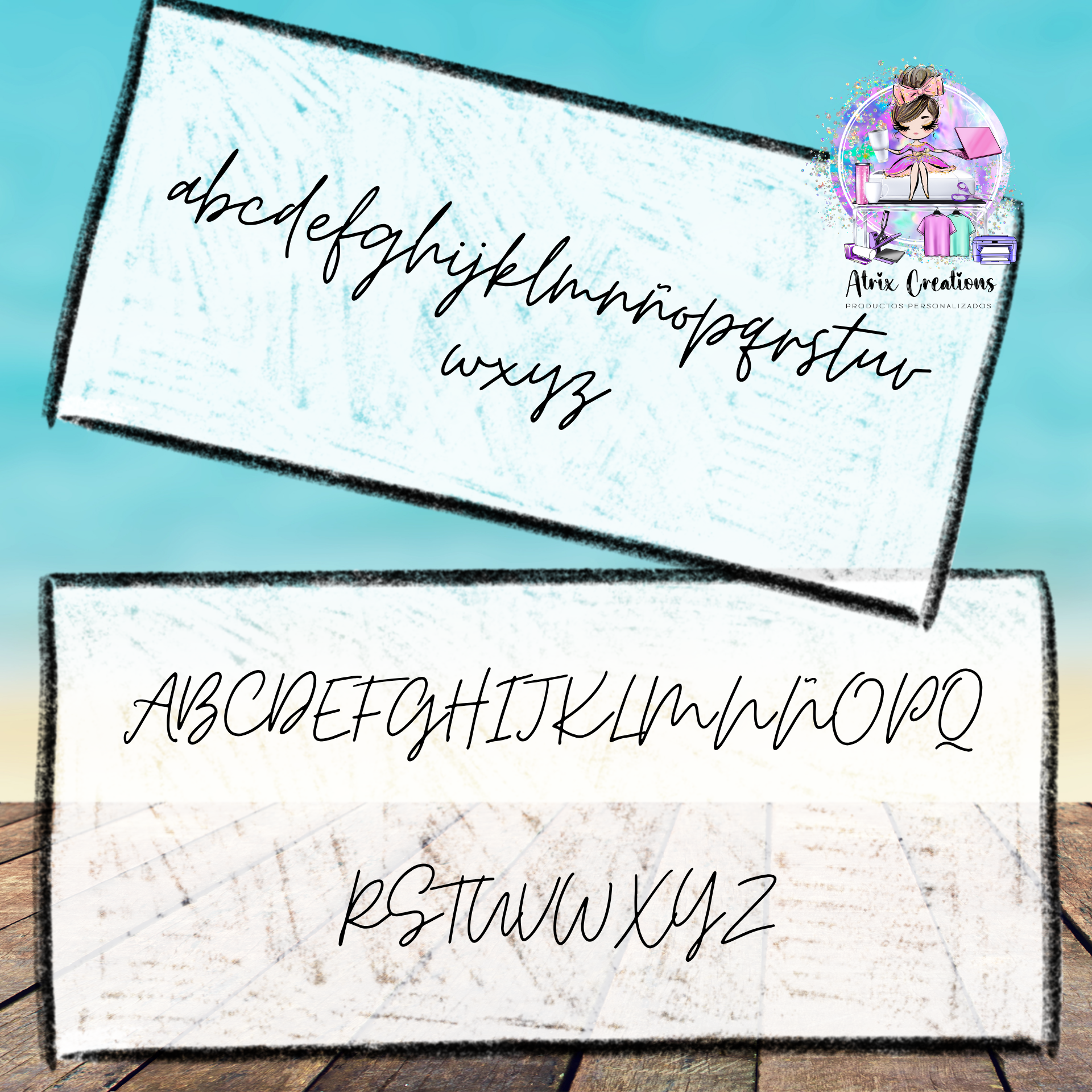 Neceser de Yute con inicial y nombre - Imagen 4