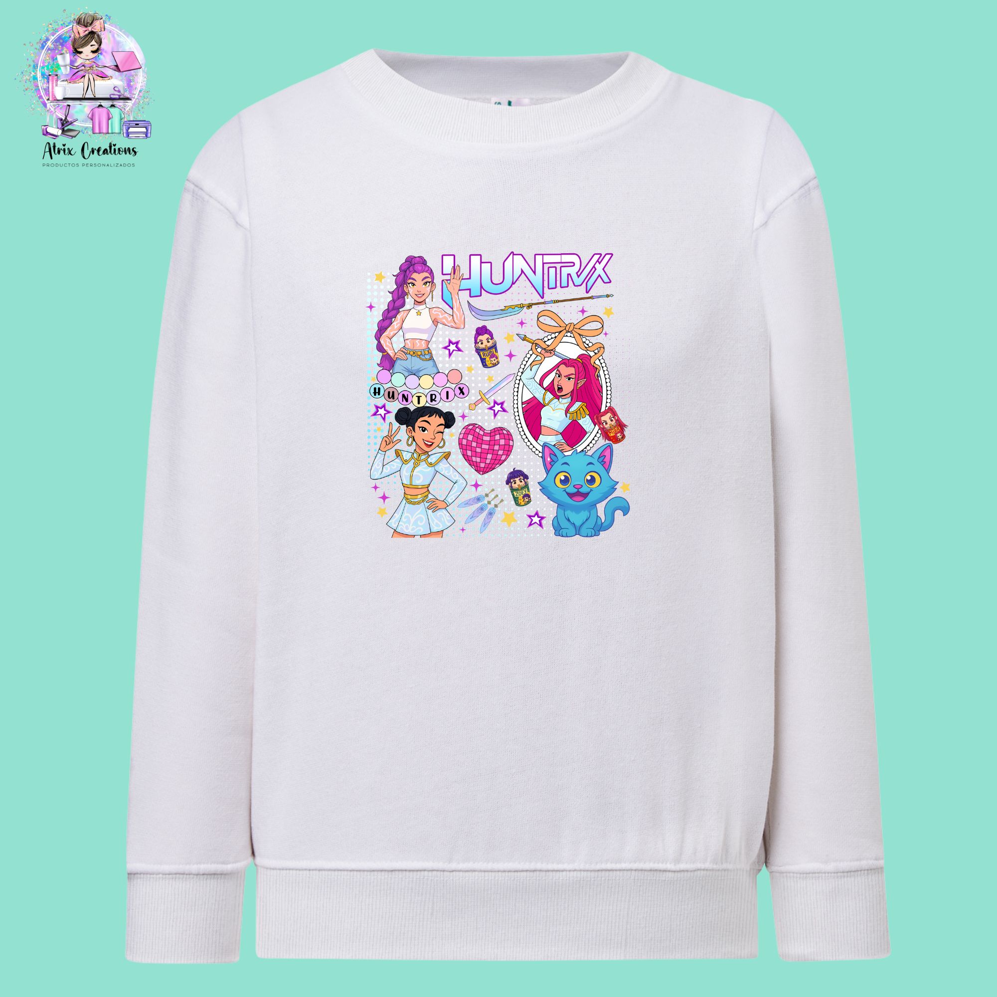 Sudadera blanca Huntrix modelo 3