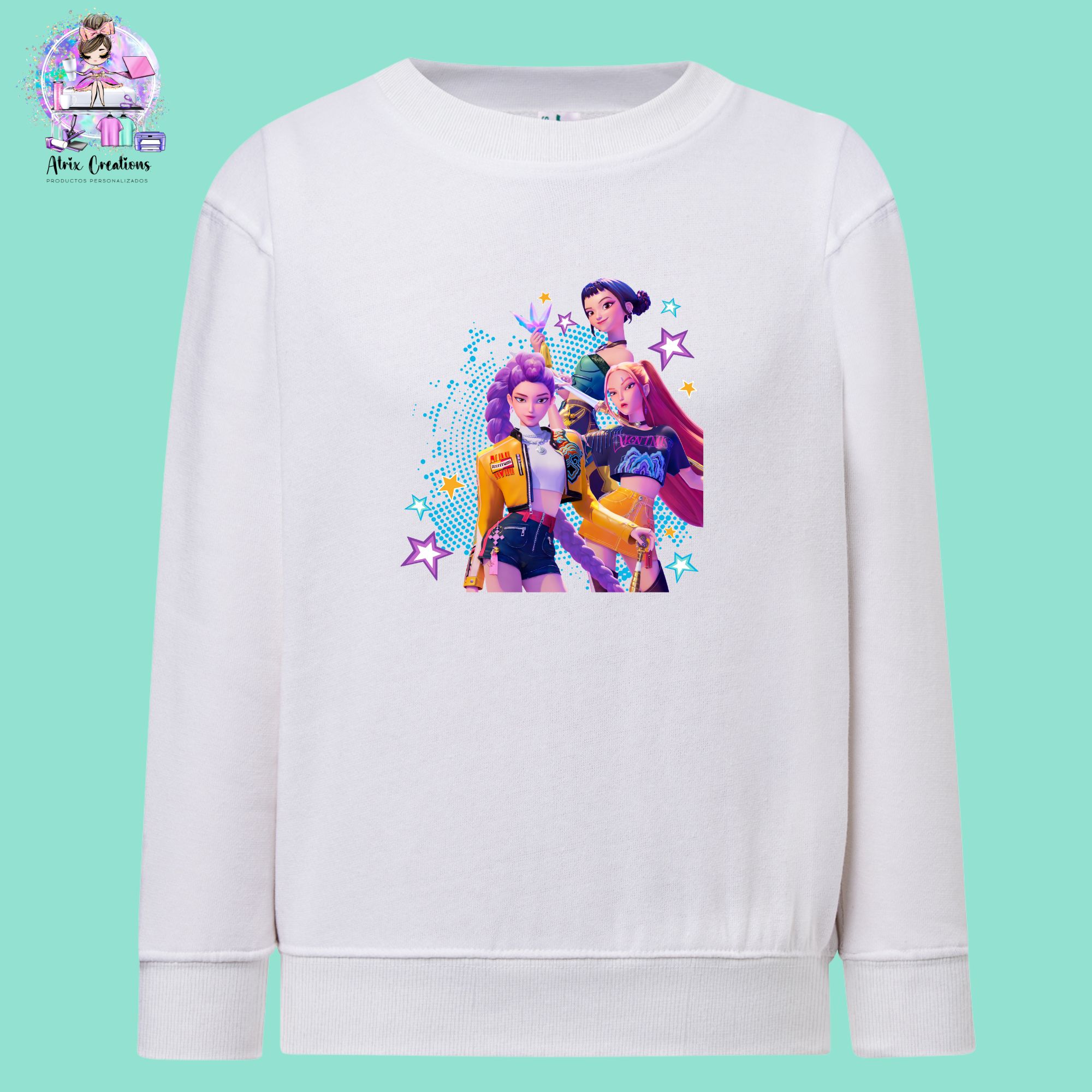 Sudadera blanca Huntrix modelo 8