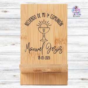 Soporte Móvil de Bambú Comunión.