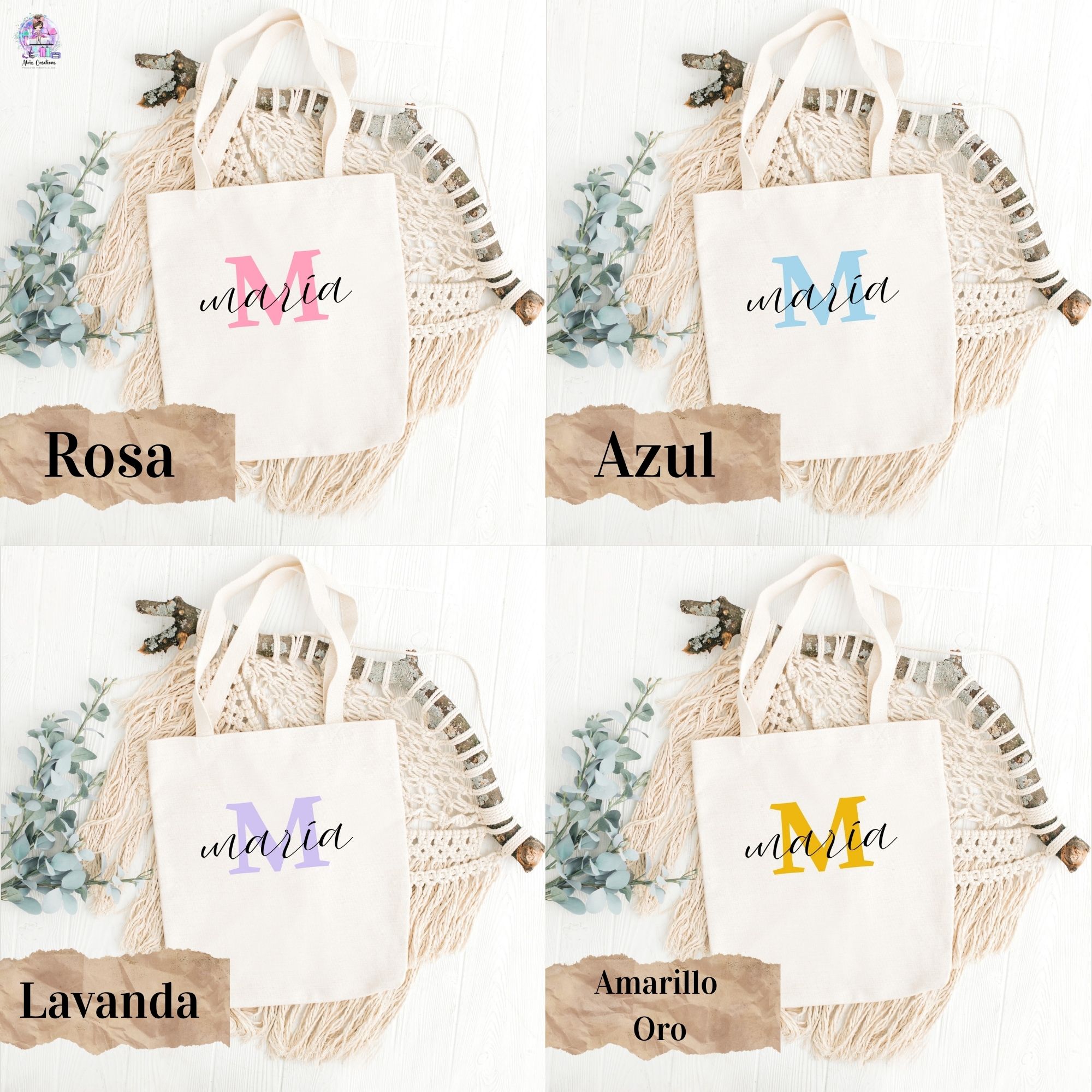 Tote Bag personalizado - Inicial y Nombre - Imagen 7
