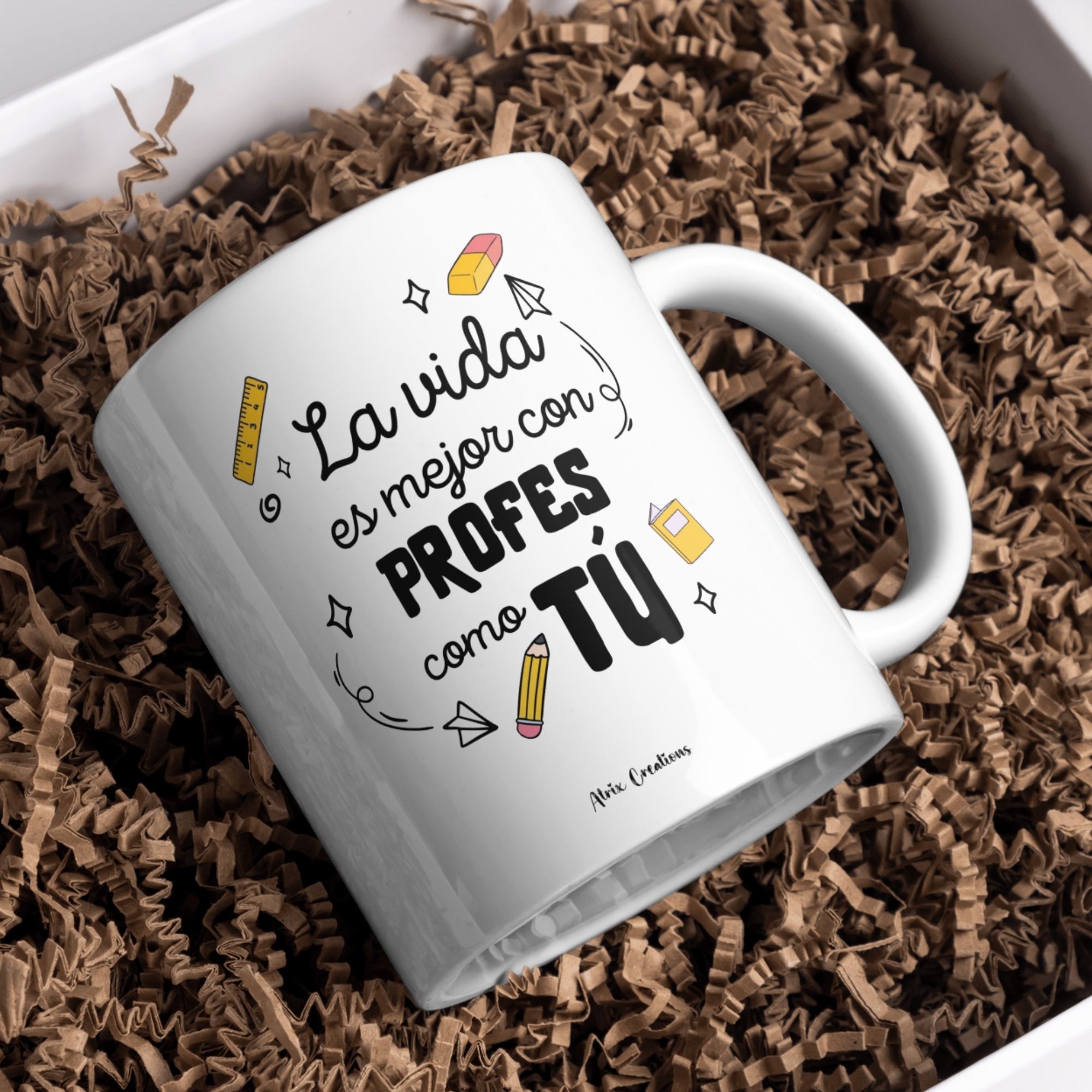 Taza La vida es mejor con profes como tú