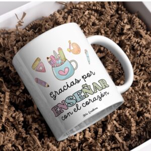Taza Gracias por enseñar con el corazón