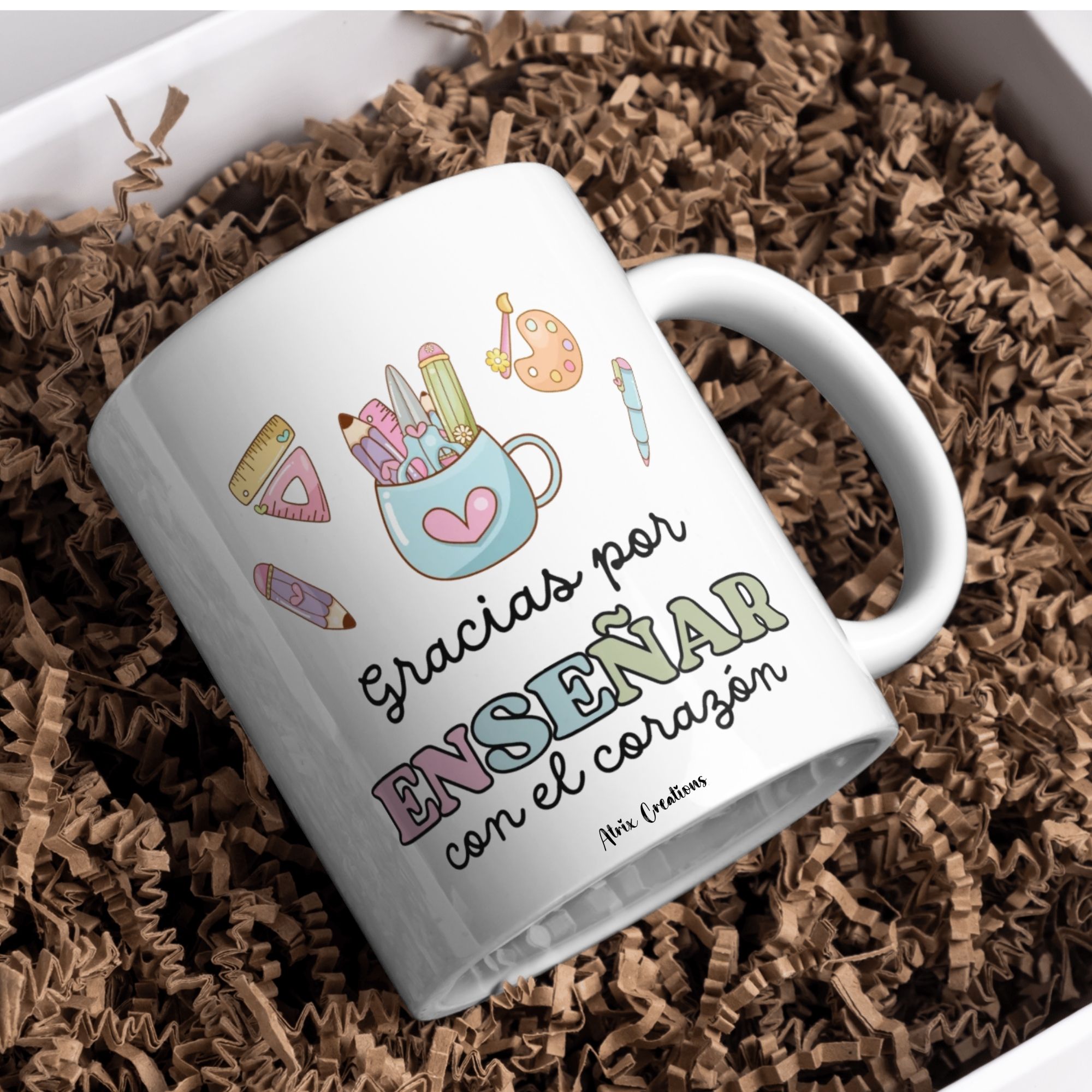 Taza Gracias por enseñar con el corazón