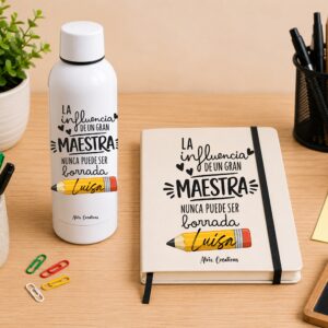 Set Maestra Bidón + Libreta