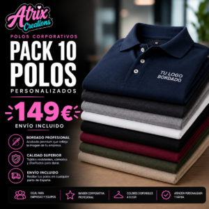 Polos corporativos personalizados 10 unidades