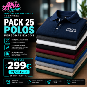 Polos corporativos personalizados 25 unidades